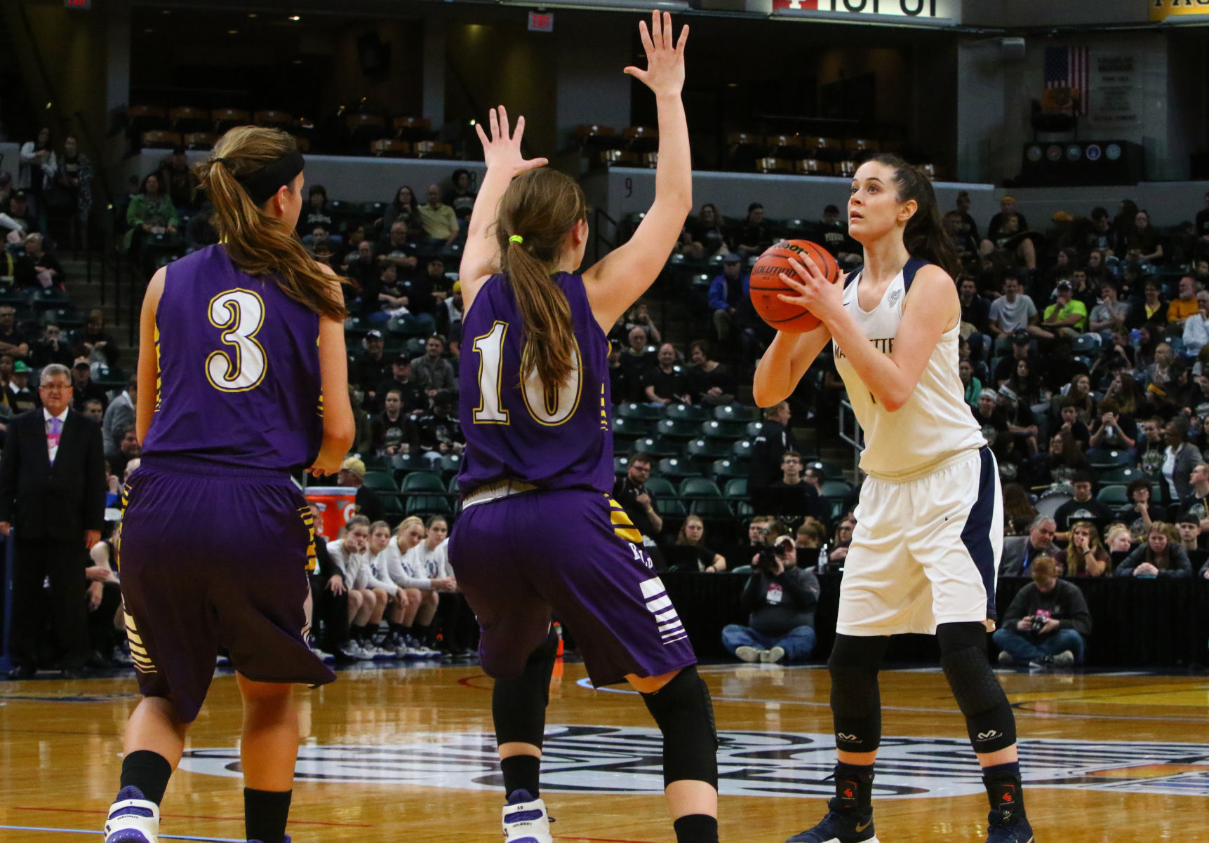 Gallery: Girls Basketball State Finals: Marquette Catholic vs. Vincennes Rivet